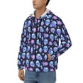 thumbnail image 3 of Kdxio star Skull flower crystal Print Men Hoodies Casual Hoodies for Men with Zip Pockets Full Zip Long Sleeve Sweatshirt Sports Hooded Jacket-X-Large, 3 of 5
