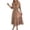 Khaki, variant on Women Summer Dresses Boho Off Shoulder Short Sleeve Ruffle Hem Midi Dress Elegant Smocked Elastic Waist Flowy A Line Tiered Beach Dresses Green M