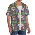 thumbnail image 2 of Goofa Daisies Flowers Printed Men's Casual Short-sleeved Shirt,Lightweight Breathable Button-down,Summer Casual men's top,Versatile Fashion shirt-4X-Large, 2 of 7