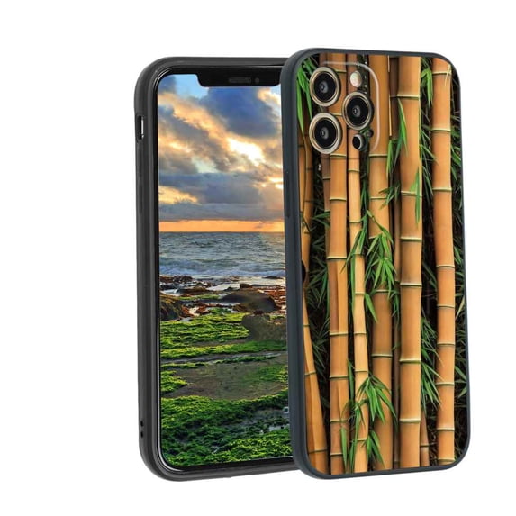 Bamboo-Tree-38 Phone Case, Degined for iPhone 12 Pro Case Men Women, Flexible Silicone Shockproof Case for iPhone 12 Pro