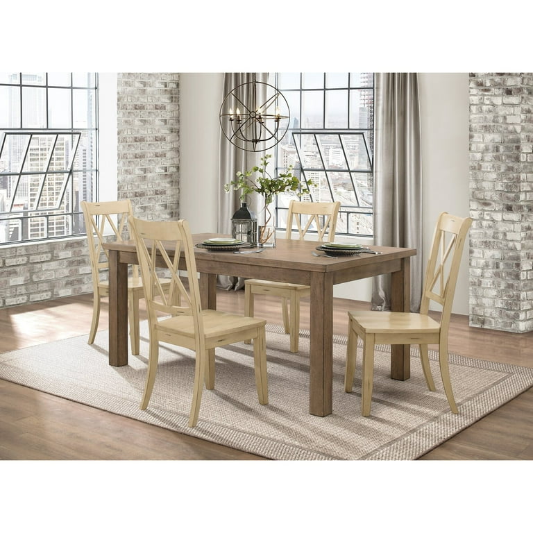 Cheryll Solid Wood Cross Back Side Chair 2 Chair s Yes Solid Wood Walmart