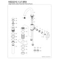 thumbnail image 6 of Kingston Brass KSD2211RX Belknap One-Handle 1-Hole Bathroom Faucet with Deck Plate and Push Pop-Up Drain in Polished Chrome, 6 of 7
