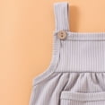 thumbnail image 6 of Baby Onesies Girl Baby Boy Girl Corduroy Overalls Romper Sleeveless Straps Button Jumpsuit Unisex Baby Overalls, 6 of 6