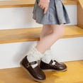 thumbnail image 5 of Ksopiavobs 3 Pairs Ruffle Ankle Socks for Girl, Cotton Princess Style Toddler Dress Sock for Kids 1-10 Years, 5 of 7