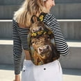 thumbnail image 5 of Disketp Cute Cow Sunflower Crown A Mochila de Lona Estampada, Mochila Escolar de Viaje Ligera para Estudiantes y Portátil-Small, 5 of 5