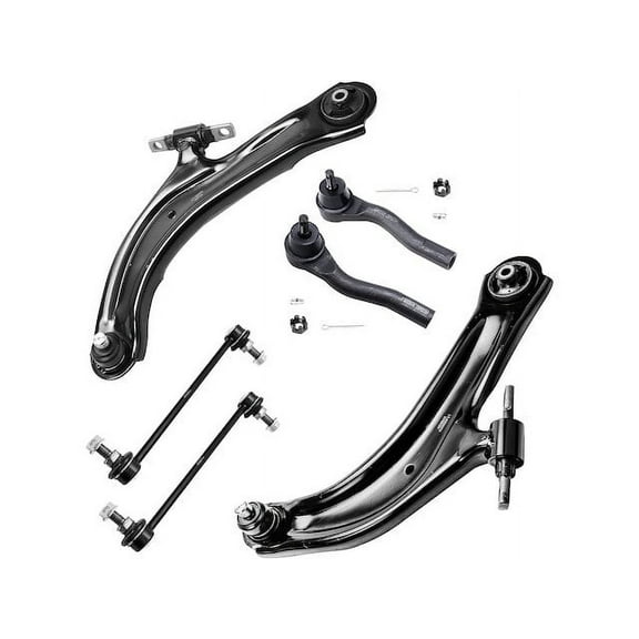 Front Control Arm Sway Bar Link Tie Rod Kit - Compatible with 2007 - 2012 Nissan Sentra 2008 2009 2010 2011