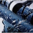 thumbnail image 4 of Ladole Rugs Poppy Floral Pattern Contemporary Indoor Area Rug Carpet in Navy Black, 3x5 (2'7" x 4'11", 80 cm x150 cm), 4 of 6