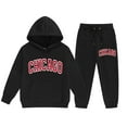 thumbnail image 2 of Kiijoy Toddler Girls Chicago Print Hoodie Jogger Pants Unisex Casual Outfits, Sizes 2-3, 2 of 6