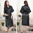 thumbnail image 3 of Dengjunhu Women's Floral Lace Robe Long Sleeves Dressing Gown Bathrobe Bride Robe Nightwear, 3 of 7
