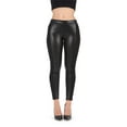 thumbnail image 2 of MeMoi Cobblestone Vegan Leather Side Panel Leggings - Womens - Female (Small/Medium, Black), 2 of 2