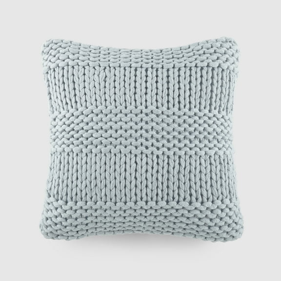 Noble Linens Decor Throw Pillow in Cozy Chunky Knit Fabric