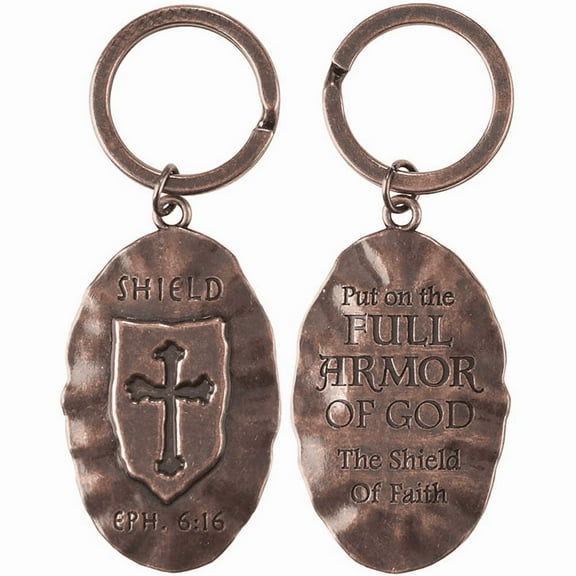 Full Armor of God Ephesians 6:16 Bronze Color Metal Key Chain by Dicksons Gifts