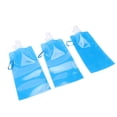 thumbnail image 4 of Foldable Water Bottle, Foldable Water Bag Easy Storage Multifunction Portable Leakproof  700ml  For Camping Blue, 4 of 8