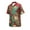 Dark Claret/Green, variant on Monterey Club Men's Hawaiian Pines Print Golf Polo Shirt #1599