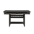 thumbnail image 4 of DeeHome Transitional Gray Finish 1pc Counter Height Table with Storage Drawers Display Shelf Wine Rack Dining Furniture, 4 of 8