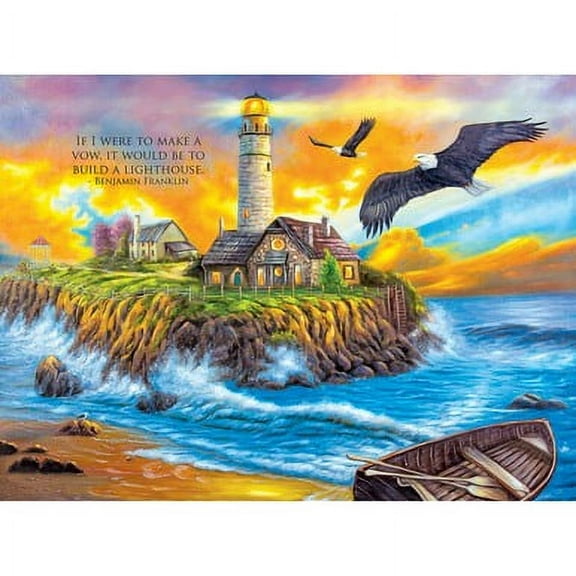 LaFayette Puzzle Factory™ Sunset Cove Lighthouse Jigsaw Puzzle