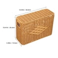 thumbnail image 6 of Mobestech Handwoven Tall Narrow Woven Basket with Lid for Kitchen and Home Storage, 6 of 6