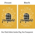 thumbnail image 4 of Yellow Sunshine Sunflower House Flag 28x40 Inch Double Sided Black and White Buffalo Check Plaid Floral Outdoor Flags Summer Farmhouse Decorations Holiday Garden Flags for Lawn Outside Decor, 4 of 5