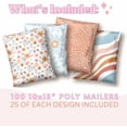 thumbnail image 2 of - Boho Poly Mailers 10x13 100 Pack Bundle Bulk Polymailers Shipping Supplies for Small Business Boutique Envelope for Clothing Cute Designer Plastic Bags - Boho Bundle$$Office, 2 of 9