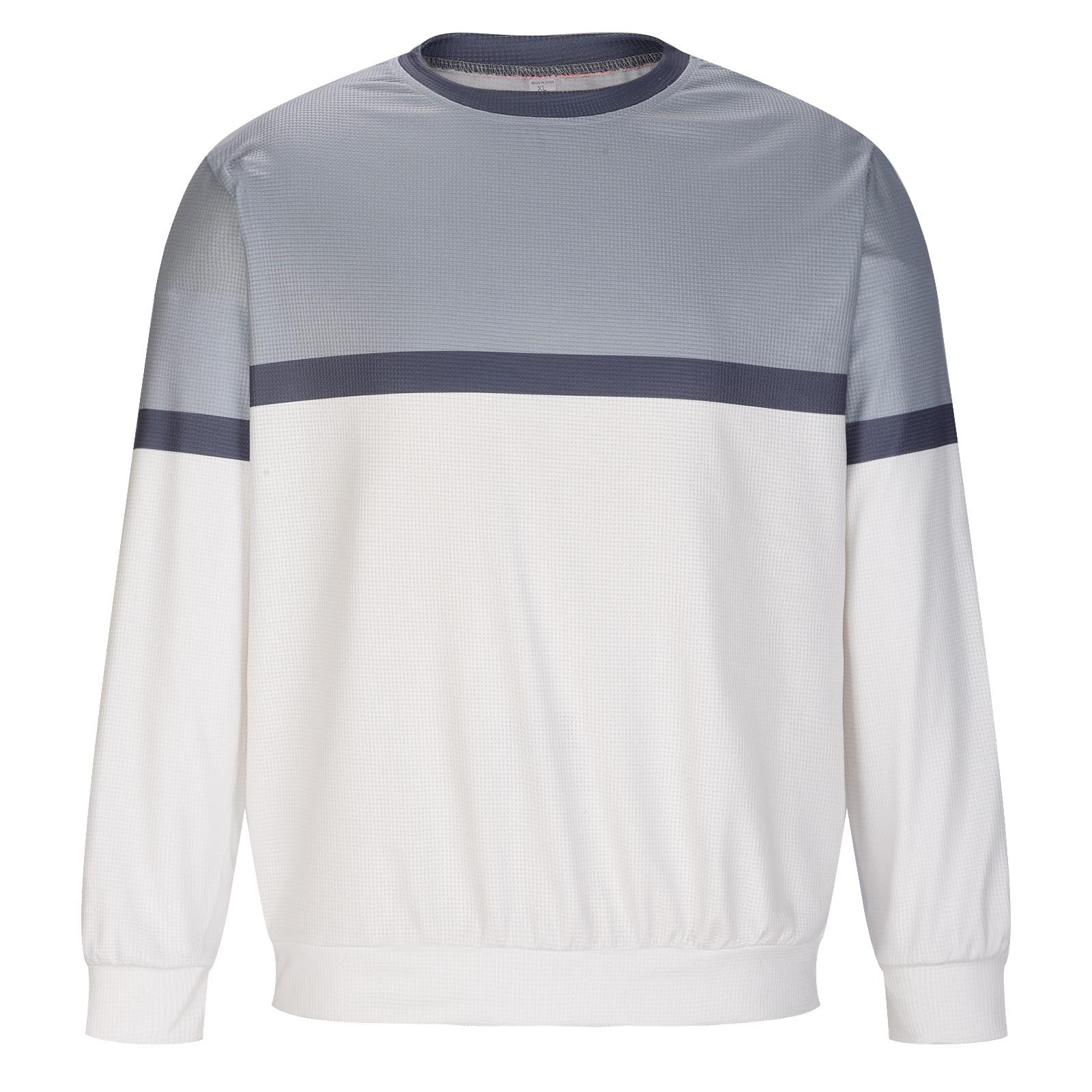 RYRJJ Mens Pullover Sweater Winter Waffle Knitted Jumper