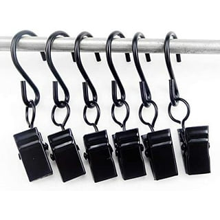 16Pcs Large Metal Curtain Rings Curtain Clips, Heavy Duty Rustproof Drapery  Clips with Rings, 1.96in/5cm Interior Diameter Curtain Rod Clip Hangers