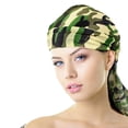 thumbnail image 5 of Yvsxxv Camouflage Print Silky Bandana, Polyester Stretch Head Wrap, Unisex Daily Hair Accessory, Green, 1 Pc, 5 of 6