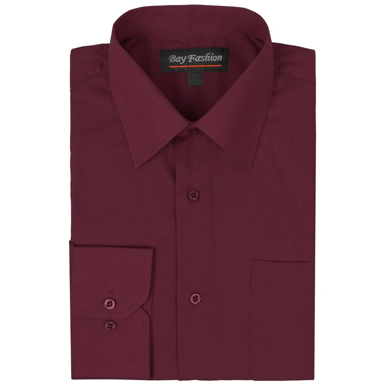 burgundy color dress shirts Slim Fit Patterned Burgundy Men Shirt - Wessi – Wessi main image 0