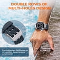 thumbnail image 4 of AIYOCK Compatible with Apple Watch Ultra2/Ultra Band 49mm 46mm 45mm 44mm for Men Women, Waterproof Silicone Watch Band for iWatch Series 10/9/8/7/6/5/4, 4 of 8