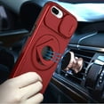 thumbnail image 3 of For iPhone 8 Plus/7 Plus Trendy Full Coverage with Camera Window [Magnetic Circle] with Rotational Ring Stand Hybrid Case - Red, 3 of 4