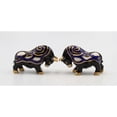 thumbnail image 3 of Ceramic Black Bull Salt and Pepper Shakers with Gold Accents 4 inches, 3 of 3