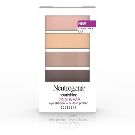 Neutrogena Nourishing Long Wear Eye Shadow + Built-In Primer, 60 Classic Nude,.24 (Best Eye Primer For Oily Lids)