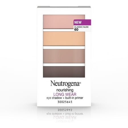 Neutrogena Nourishing Long Wear Eye Shadow + Built-In Primer, 60 Classic Nude,.24 (Best Eye Primer For Mature Skin)