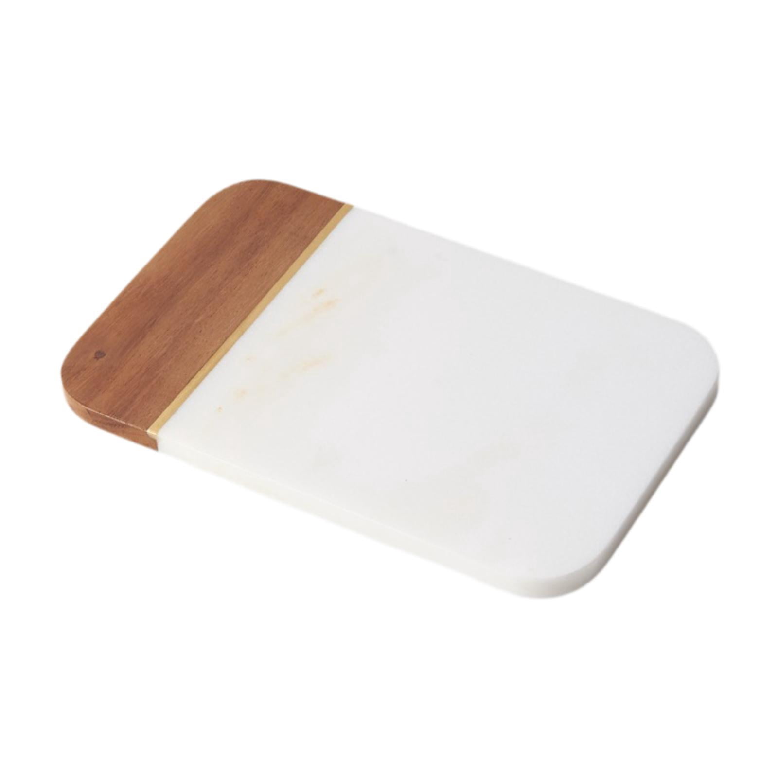 TISHITA Breadboard Cutting Board Sturdy Multipurpose Tableware Serving Platter Vegetable Chopping Board for Coffee Shops Hotel Bakery White
