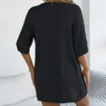thumbnail image 4 of Short Sleeve Cardigan Womens Summer Short Sleeve Crochet Cardigan Lightweight Sweater Coat 2025 Oversized Open Front Knit Cardigans Black M, 4 of 5