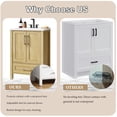 thumbnail image 3 of Modern Freestanding Bathroom Vanity with Ceramic Sink & Storage, 30'' Bathroom Cabinet with Doors and Drawer, Natural Wood, 3 of 8