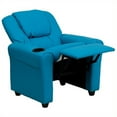 thumbnail image 5 of Bowery Hill Fauteuil Inclinable en Similicuir pour Enfants en Turquoise, 5 of 5