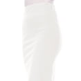 thumbnail image 5 of Moa Collection Women's Elastic High Waist Stretch Comfy Office Work Wear Solid Midi Skirt S-3XL, 5 of 6