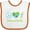 White and Orange, variant on Inktastic Peace Love Earth Girls Baby Bib