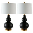 thumbnail image 5 of SAFAVIEH Karlen 28.5 in. H Mid-Century Table Lamp, Black/Gold Leaf, 5 of 10