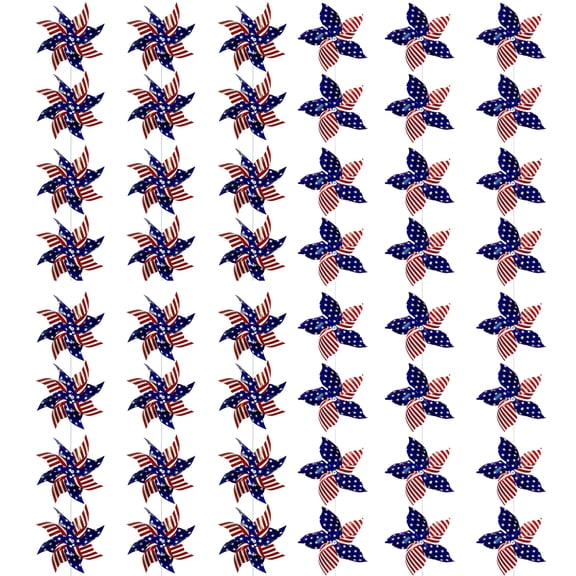 NovaStitch 12Pcs American Flag Patriotic Pinwheels for Yard and Garden,Fourth of July Pinwheels Patriotic Memorial Day Decorations,Garden Wind Spinners,Pinwheel for Kids,Lawn,Patio