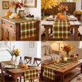 thumbnail image 4 of Orange Yellow Green Gingham Table Runner - 70 Inch Long Autumn Rustic Plaid Cotton and Linen Blended Dress Scarves Farmhouse Table Runner for Kitchen Dining, Coffee Table, 13" x 70", 4 of 8