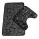 thumbnail image 2 of 3 alfombrillas de baño con relieve de adoquines, antideslizantes, para tapa de inodoro, color negro, 2 of 12