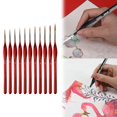 thumbnail image 2 of MOQIN 11 Pcs Miniature Detail Paint Brush Set with Natural Wood Handle,2024 NEW Miniature Paint Brushes,Mini Small Painting Brushes for Art, Crafts, Acrylic, Watercolor, Oil, 2 of 9