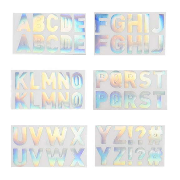1 Inch Letter Stickers, 75 Pcs 6 Sheets Alphabet Letter Stickers DIY Laser