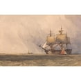 thumbnail image 3 of Charles Bentley 24x17 Black Modern Framed Museum Art Print Titled - Coast Scene with Shipping, 3 of 5