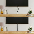 thumbnail image 4 of Rubber Bond TV Cord Hider Cable Protector - Strong Self Adhesive Wall Cord Cover Cable Hider - Low Profile Cable Management Wall Cord Concealer Cable Raceway - Black - Thick Cord - 4 Feet, 4 of 7
