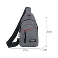 thumbnail image 5 of Stylago Women's Canvas Crossbody Sling Bags with Earphone Hole Trendy Small Chest Bag Backpack Mens Sports Hiking Shoulder Purse Blue, 5 of 5