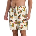 thumbnail image 2 of Salouo Boho Chicken Pattern Swim Trunks for Men,Men's Hawaiian Bathing Suit Swimsuits Quick Dry Swimming Board Shorts Beach Shorts with Pockets-Medium, 2 of 6