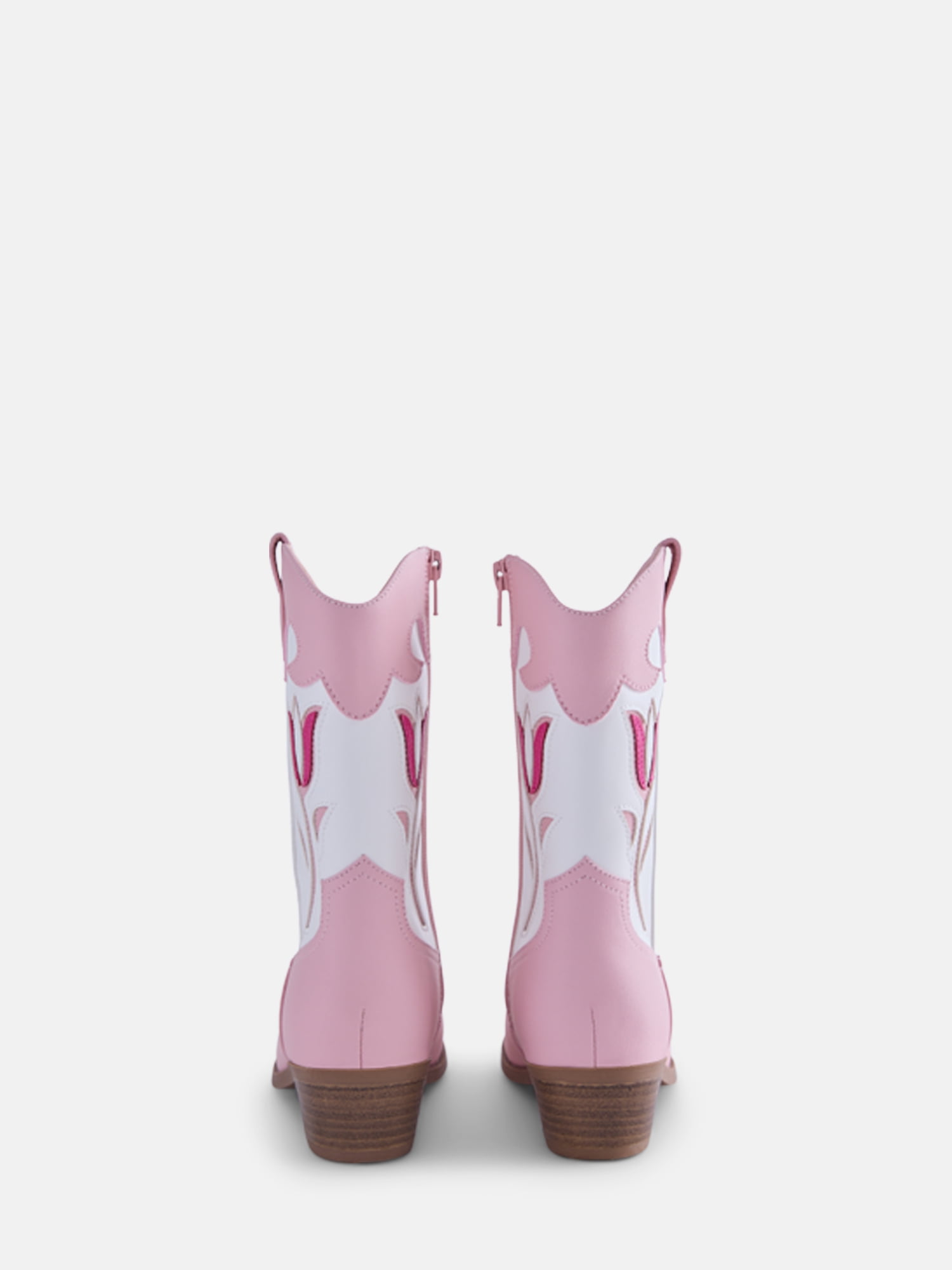 Wonder Nation Toddler, Little, & Big Girls Tulip Flower Cutout Western Boots