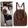 thumbnail image 2 of UTO Backpack Purse for Women Vegan Leather Fashion Travel Small Shoulder Bag Satchel(Brown), 2 of 7
